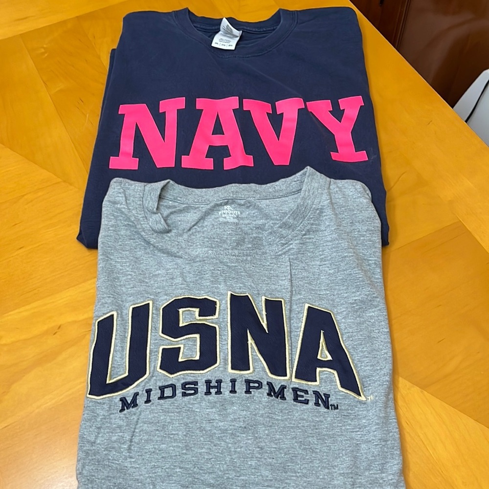 Navy 2XL tshirt pair Unisex